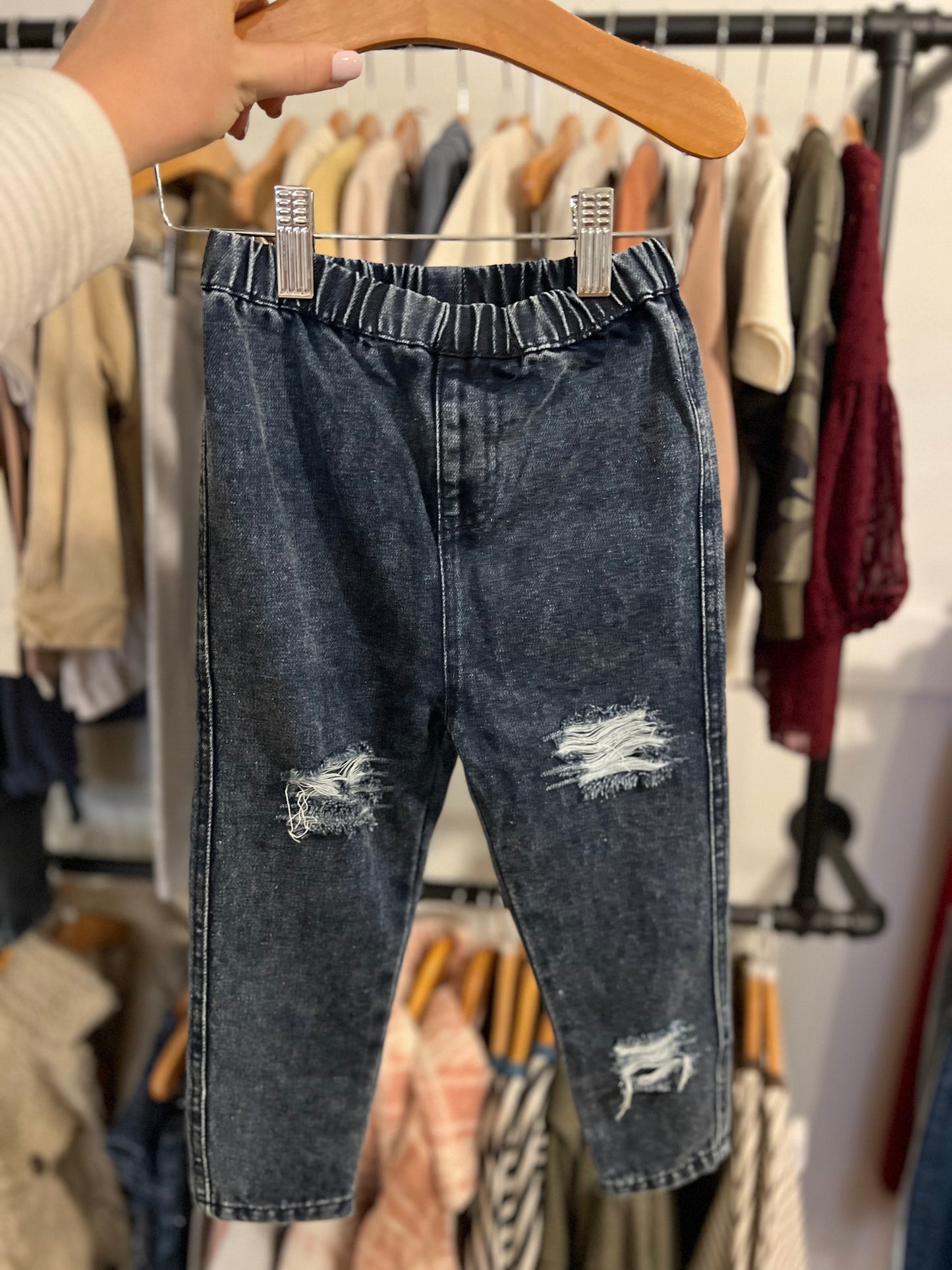 Frankie Distressed Jeans - Acid Wash