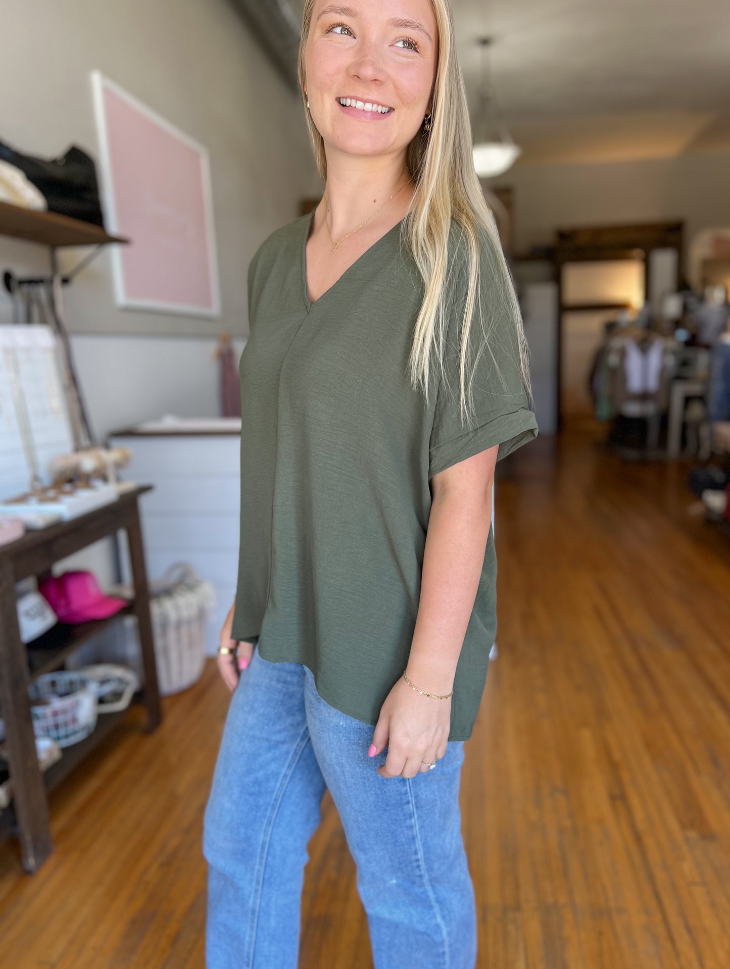 Airflow Dolman Top - Olive