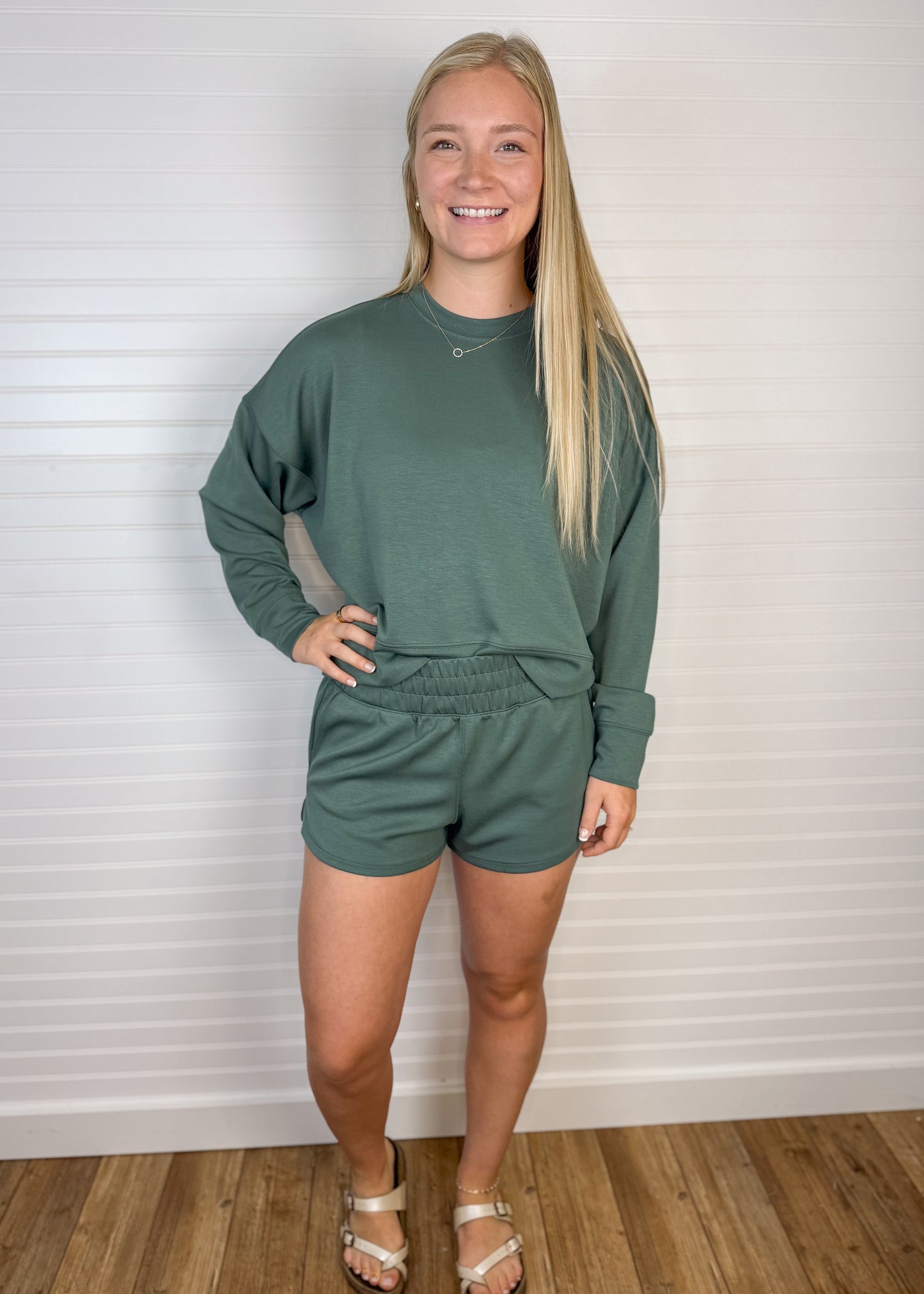 Scuba Sweatshirt / Short Set - Forest