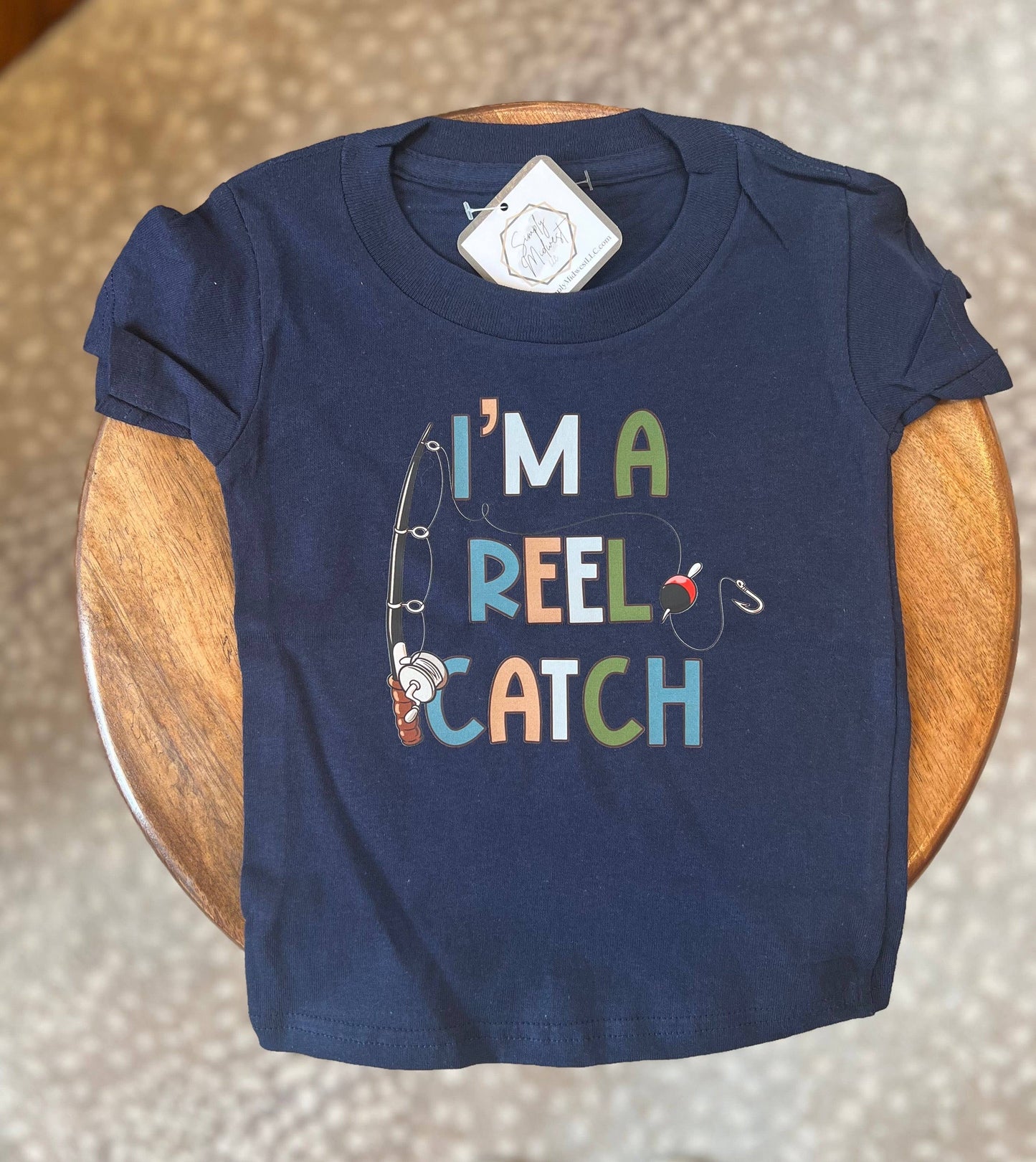 I’m a Reel Catch Kid's T-Shirt - Navy