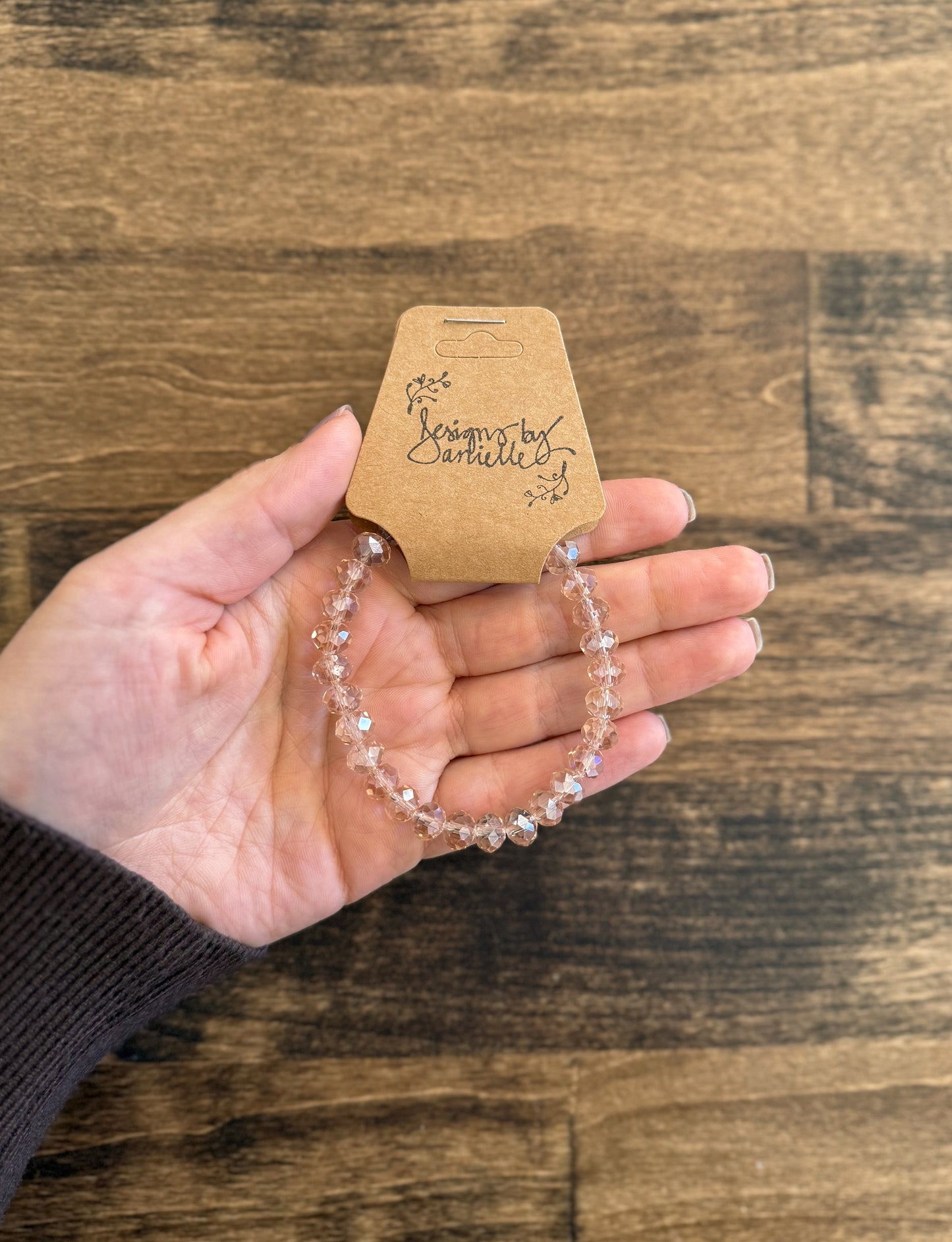 Stretchy Crystal Bracelet - Rose