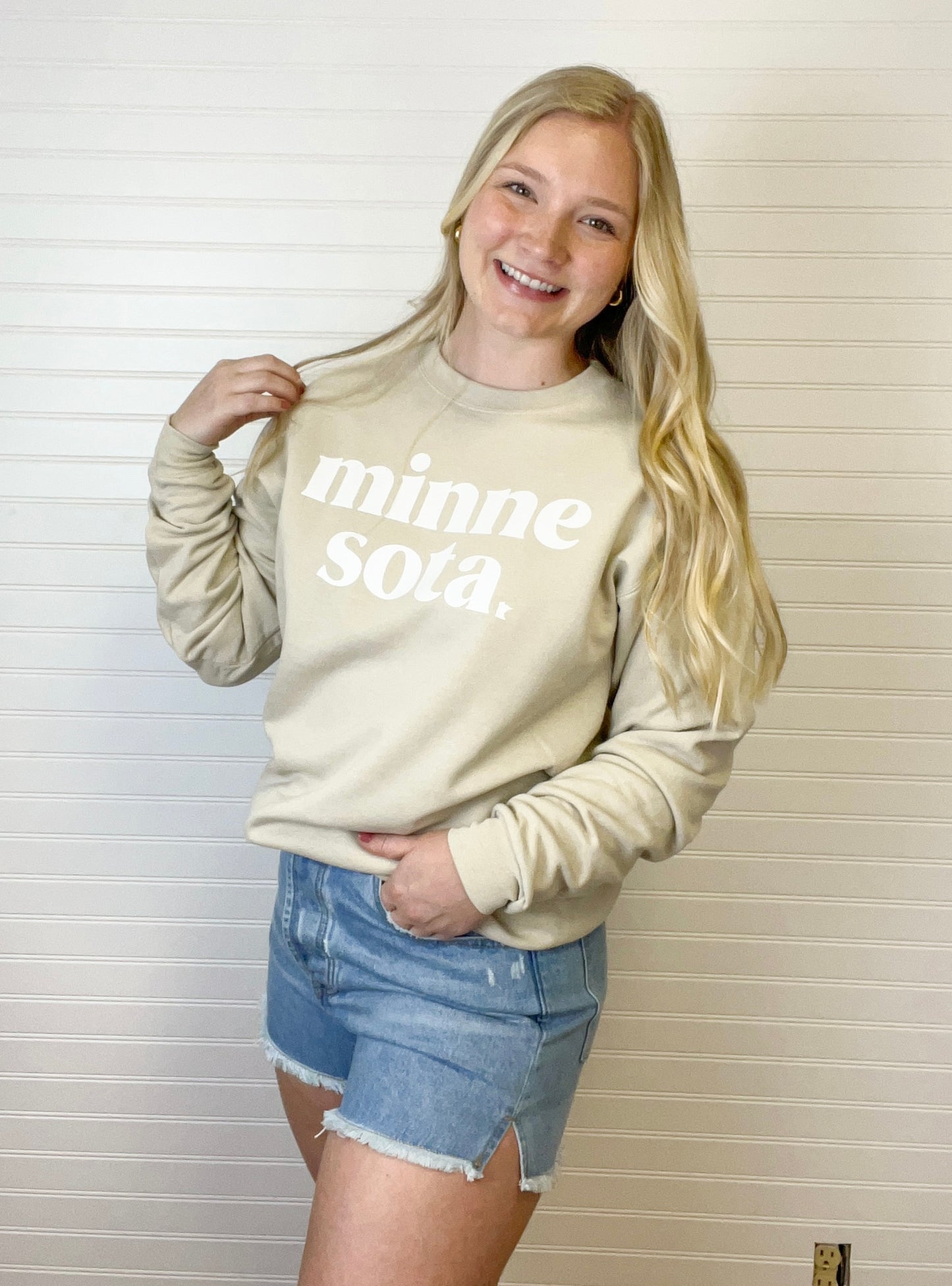 Minne Sota Crewneck - Sand
