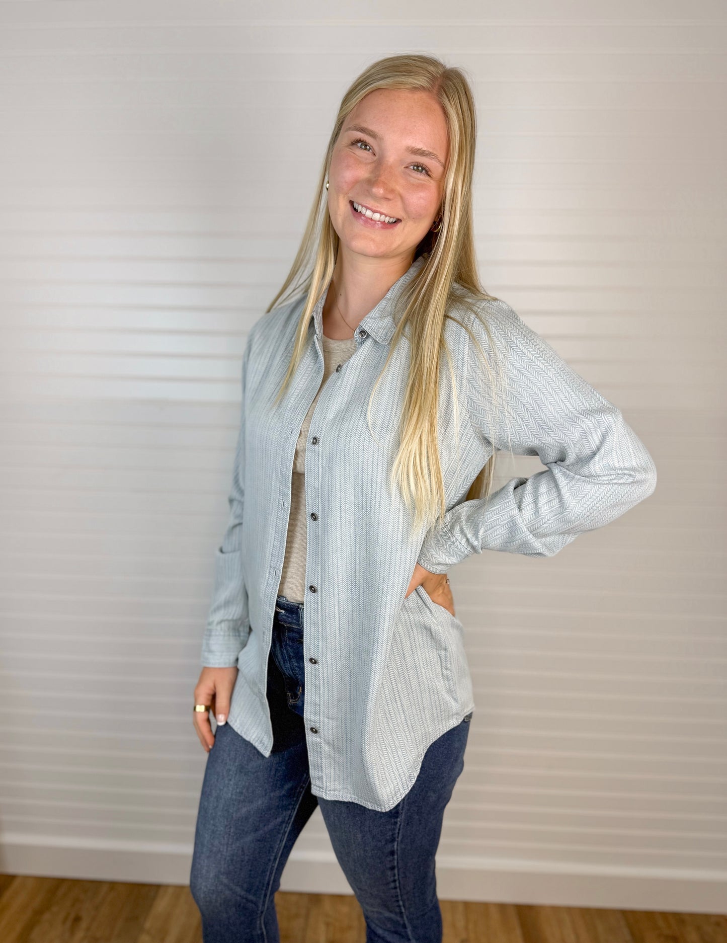 Button Down Shirt - Herringbone