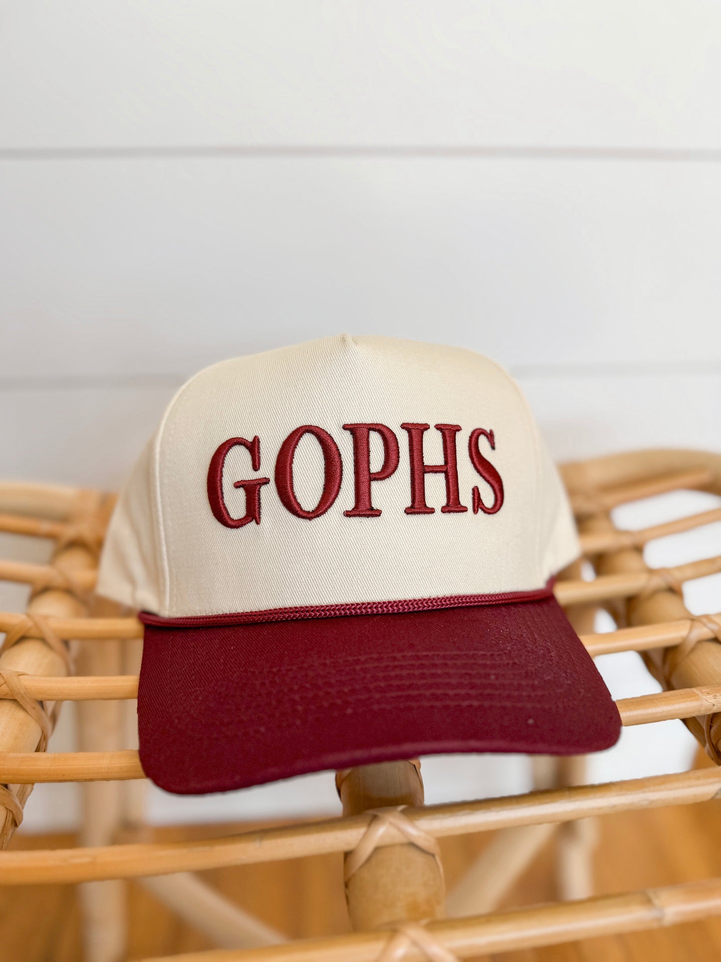 Gophs Embroidered Hat - Maroon/Cream