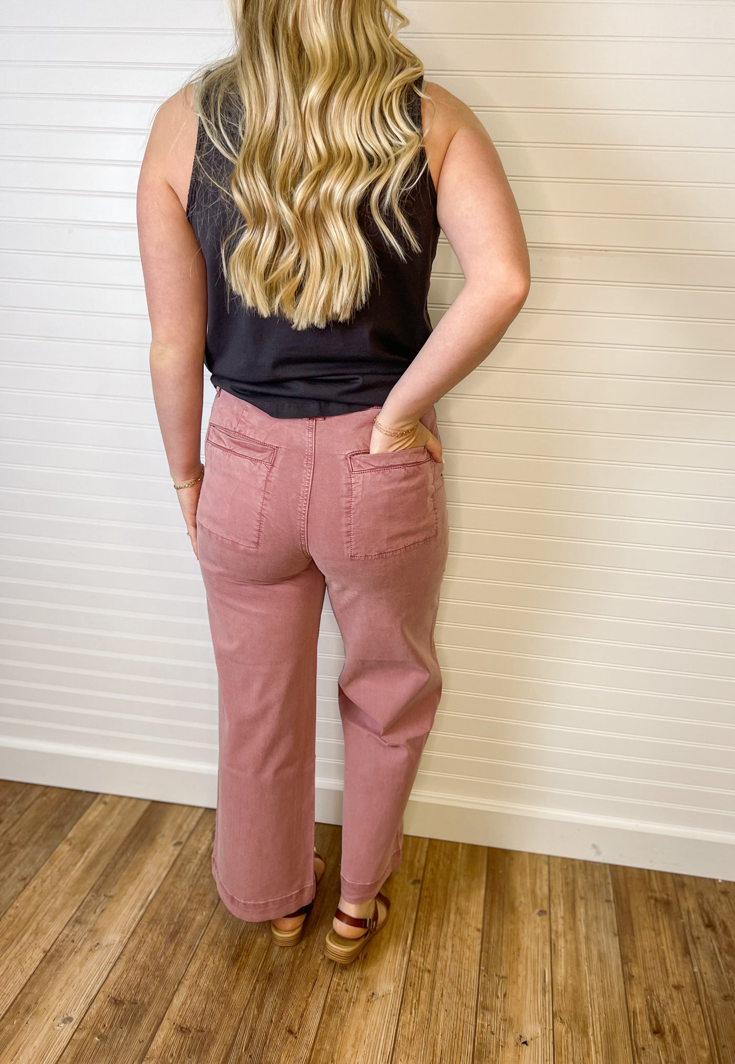 Loretta Cropped Pants - Rose