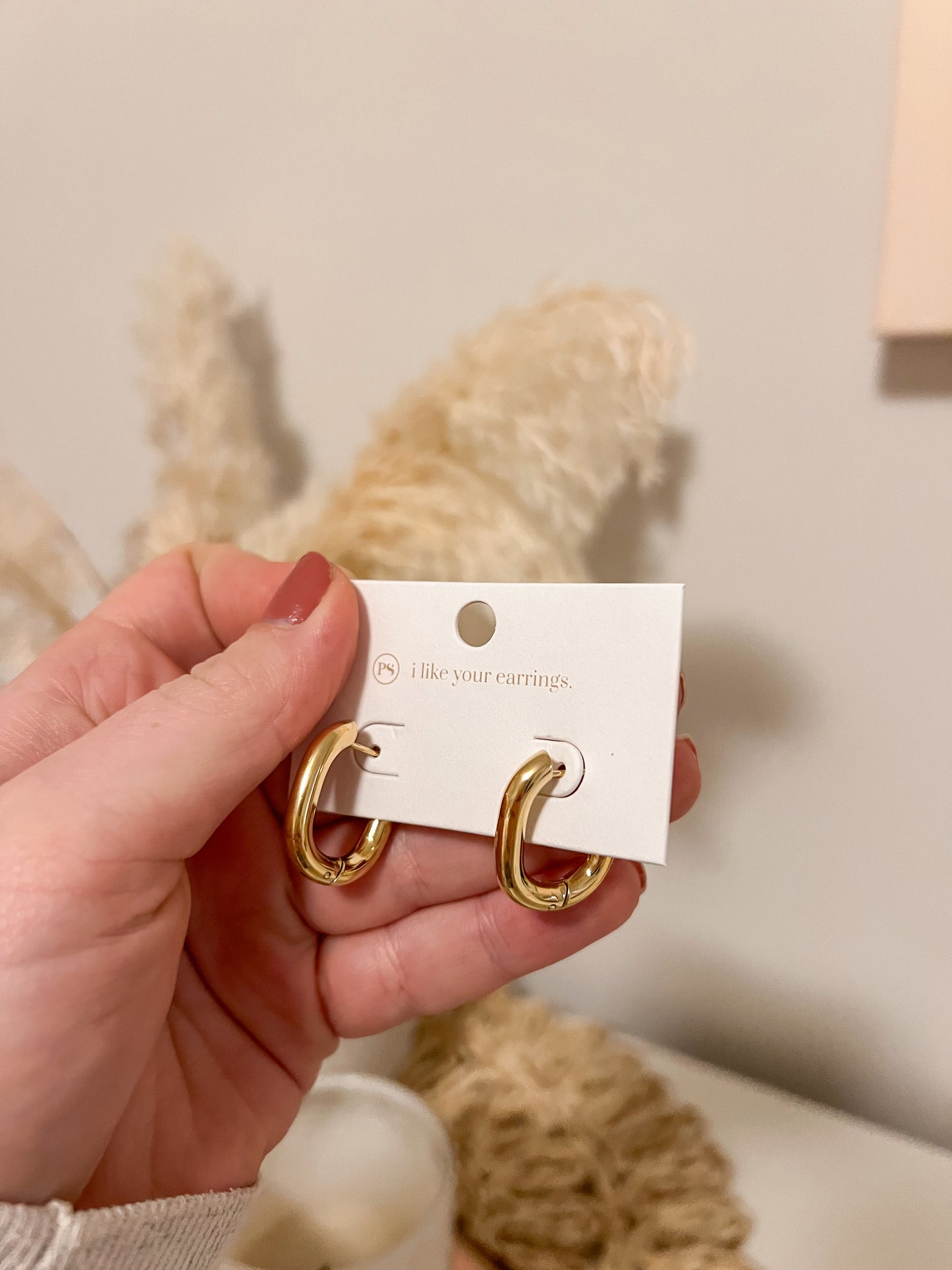 Oval Hoop Earrings - WATERPROOF