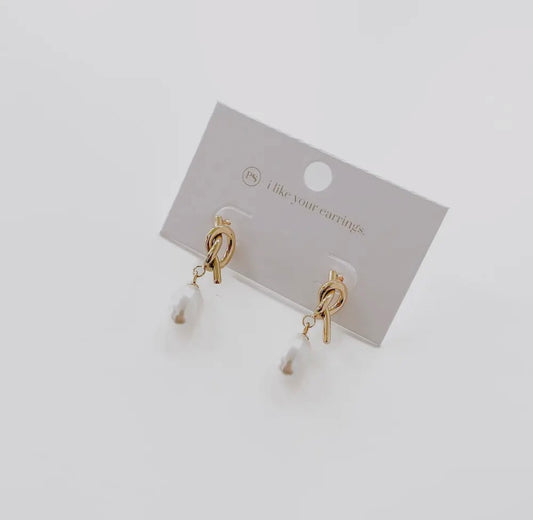 Pinky Promise Pearl Drop Earrings - WATERPROOF