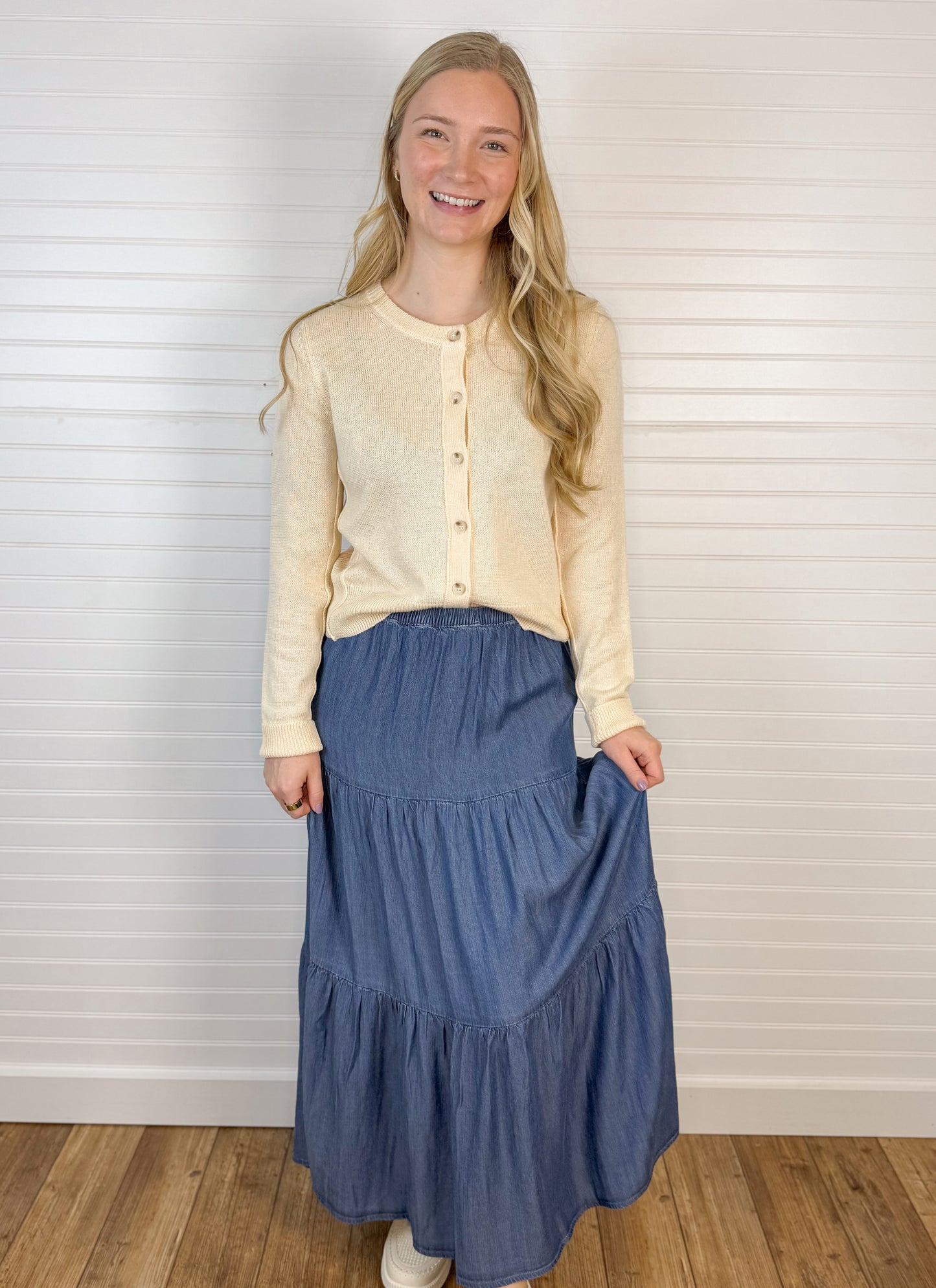 Button Up Knit Cardigan - Butter