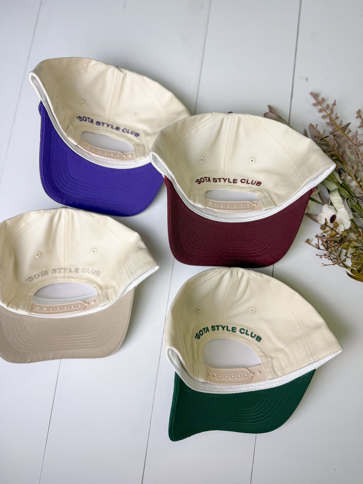 OPE Embroidered Hat - Tan/Cream