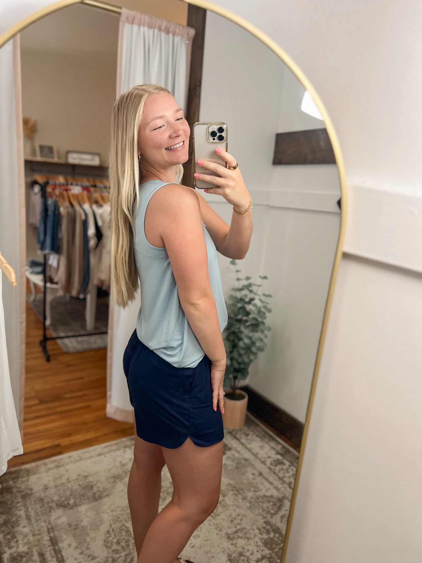 Smooth Round Neck Tank - Light Blue