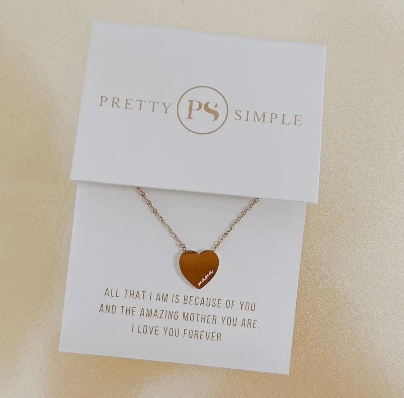 Mama Heart Gift Necklace (2 colors) - WATERPROOF