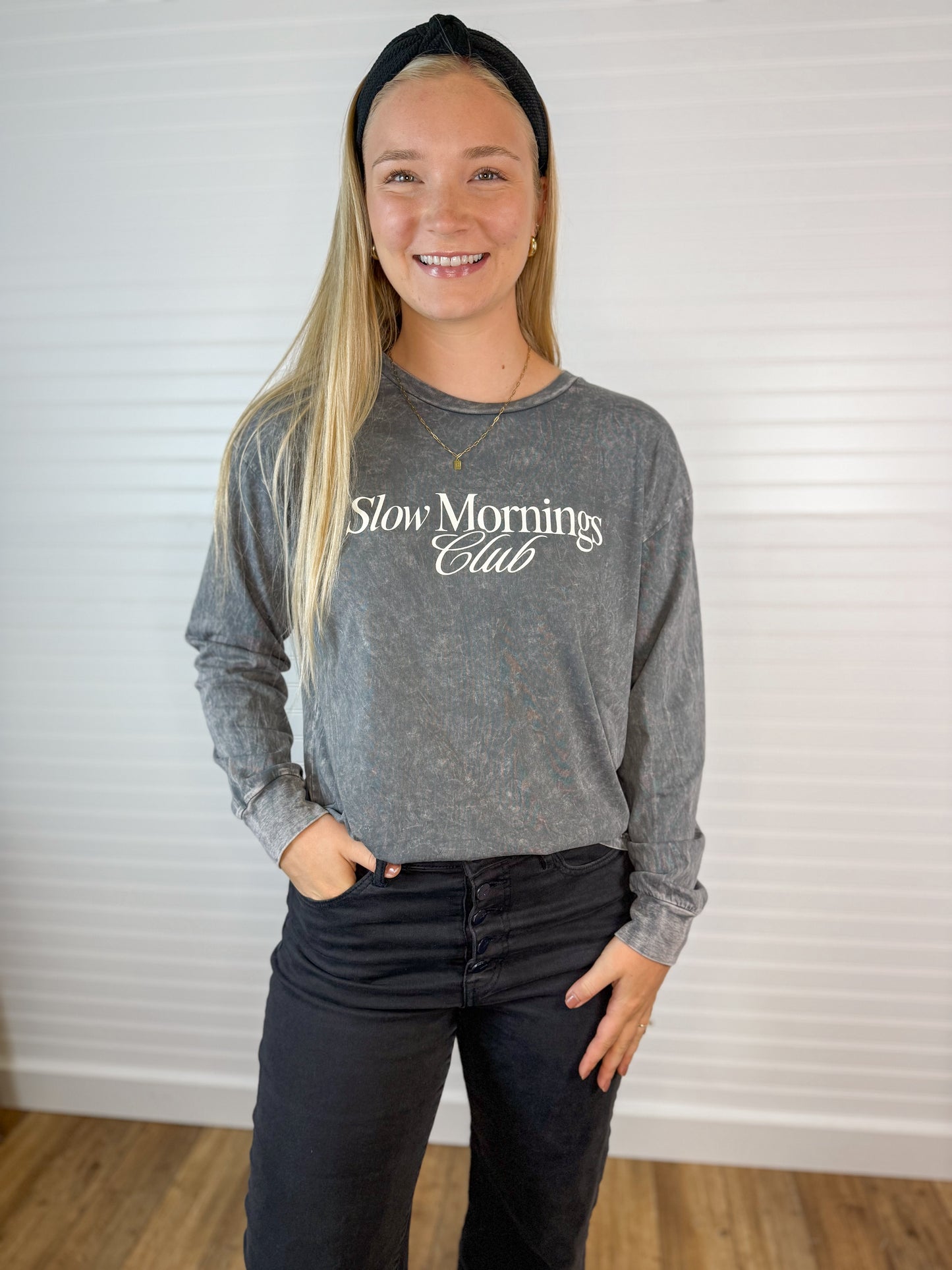 Slow Mornings Mineral Long Sleeve - Storm