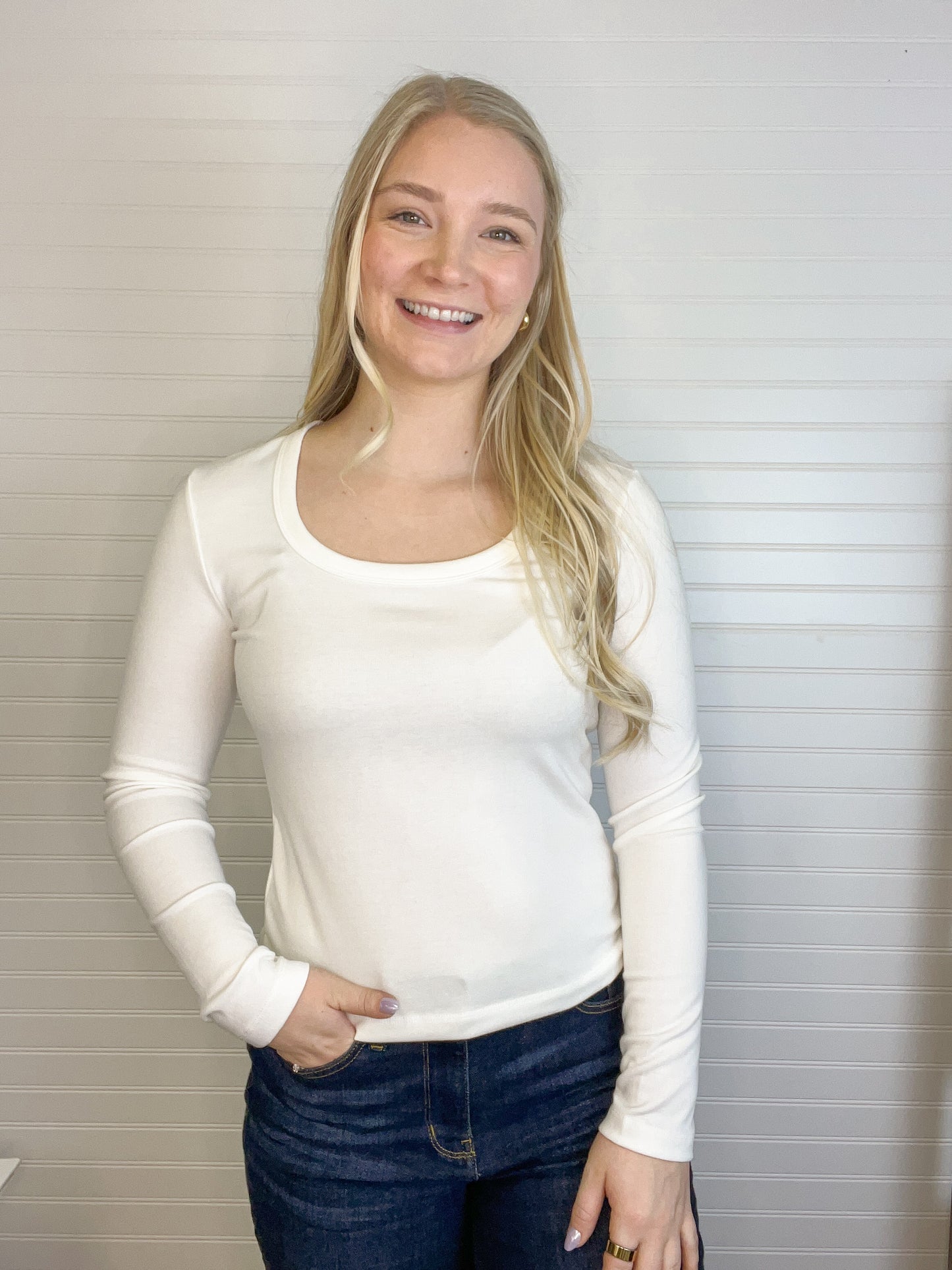 Basic Scoop Long Sleeve (2 colors)