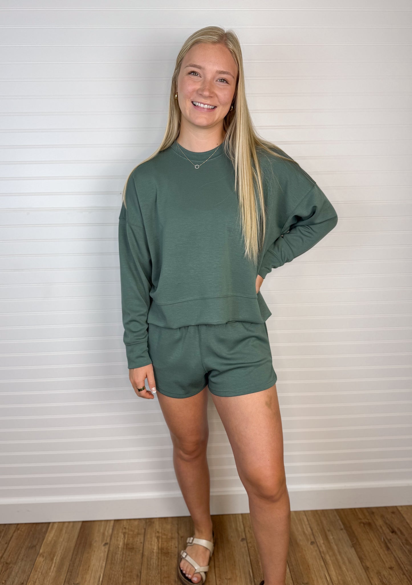 Scuba Sweatshirt / Short Set - Forest