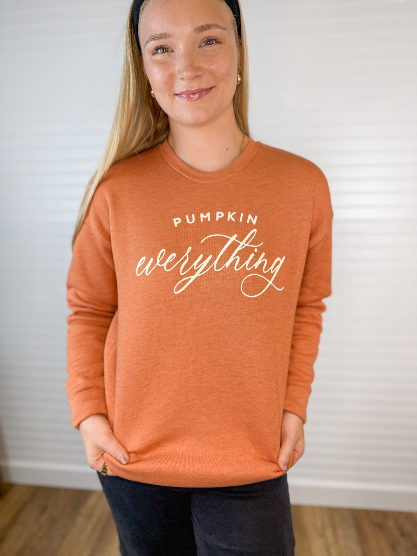 Pumpkin Everything Graphic Sweatshirt - Rust