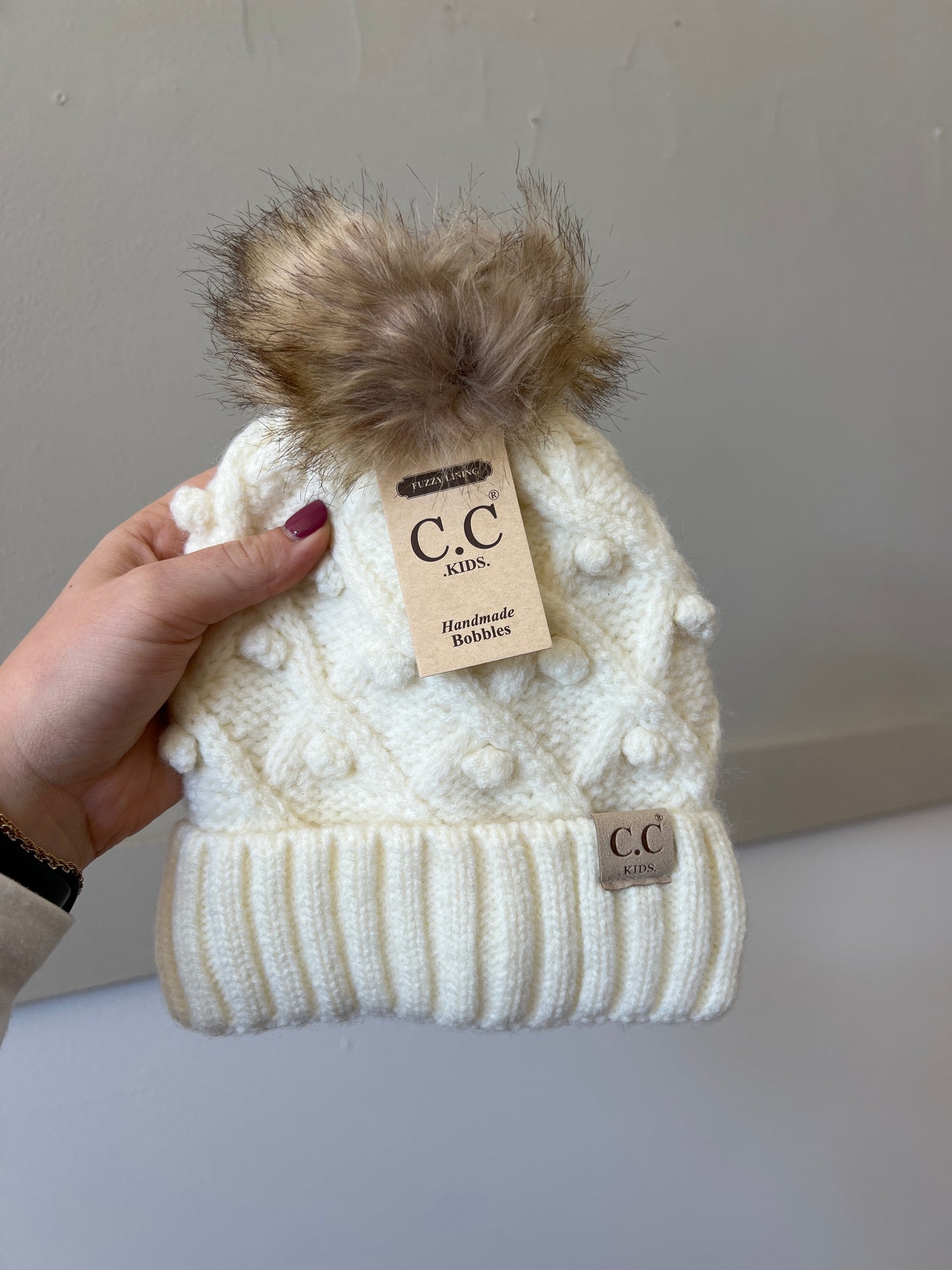 C.C. Kids Bobble Beanie w/ Pom