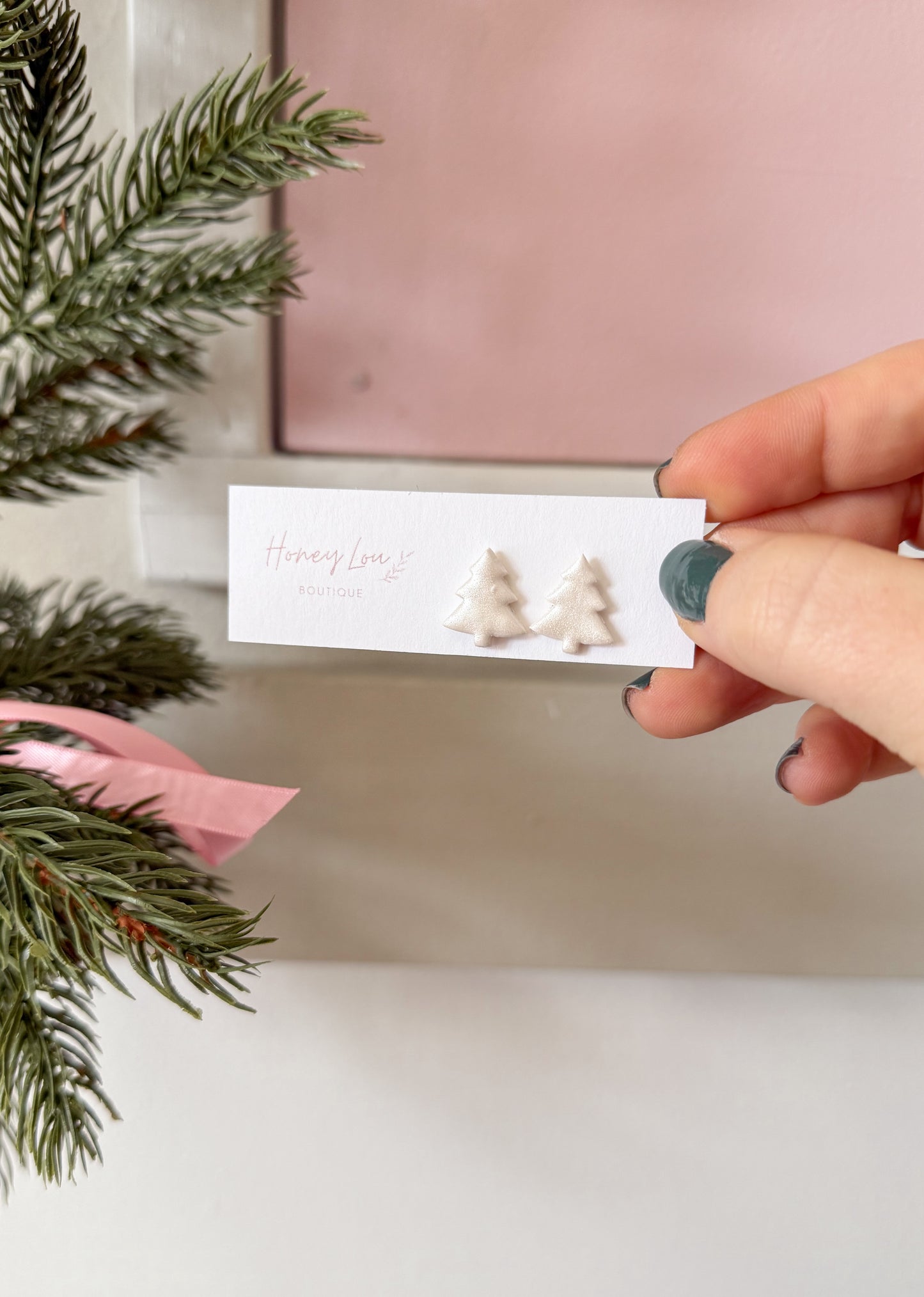 Tree Clay Stud Earrings (3 colors)