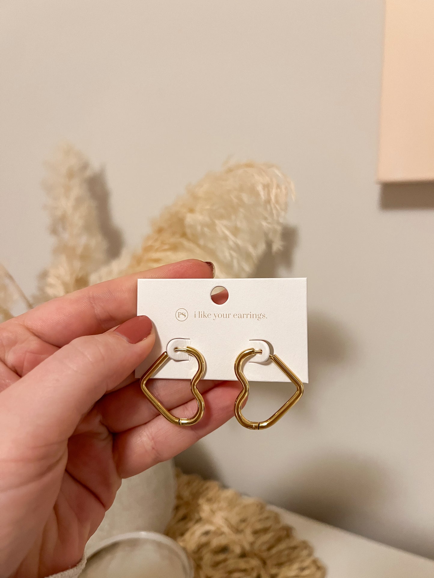 Heart Hoop Earrings - WATERPROOF