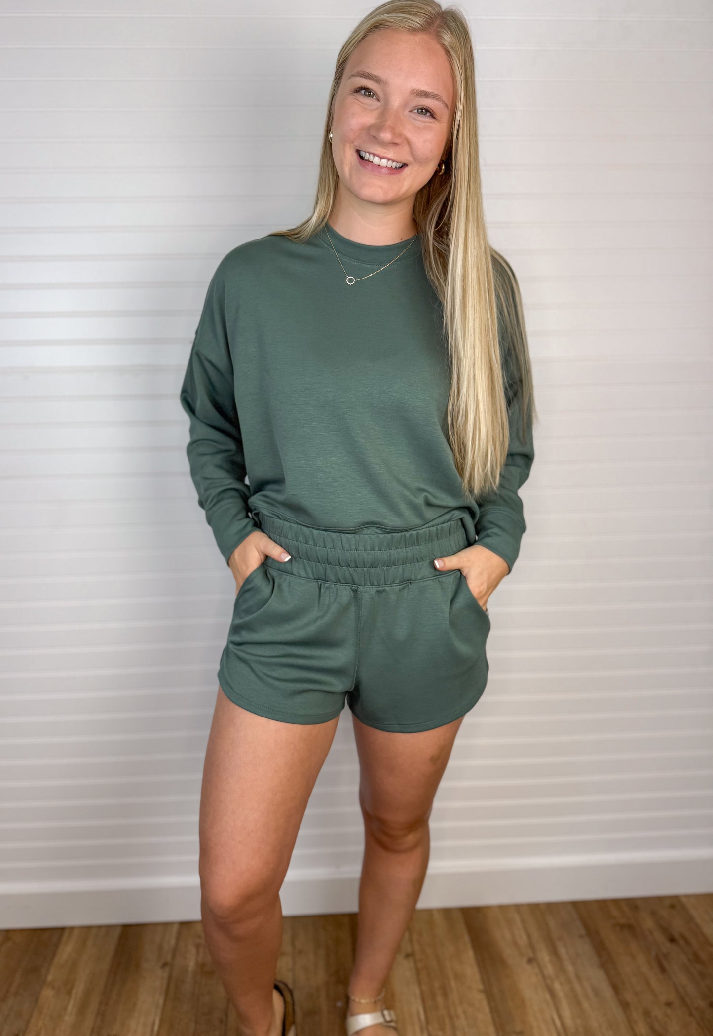 Scuba Sweatshirt / Short Set - Forest