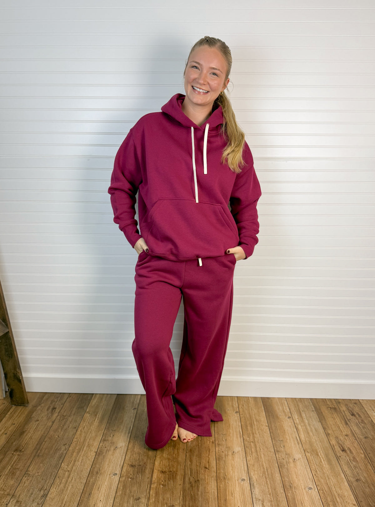 Cloud Fleece Pullover Hoodie - Berry
