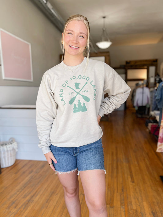 MN Lakes Crewneck - Sand