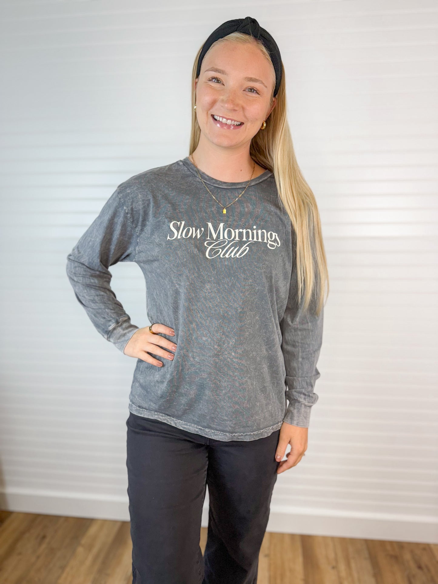 Slow Mornings Mineral Long Sleeve - Storm