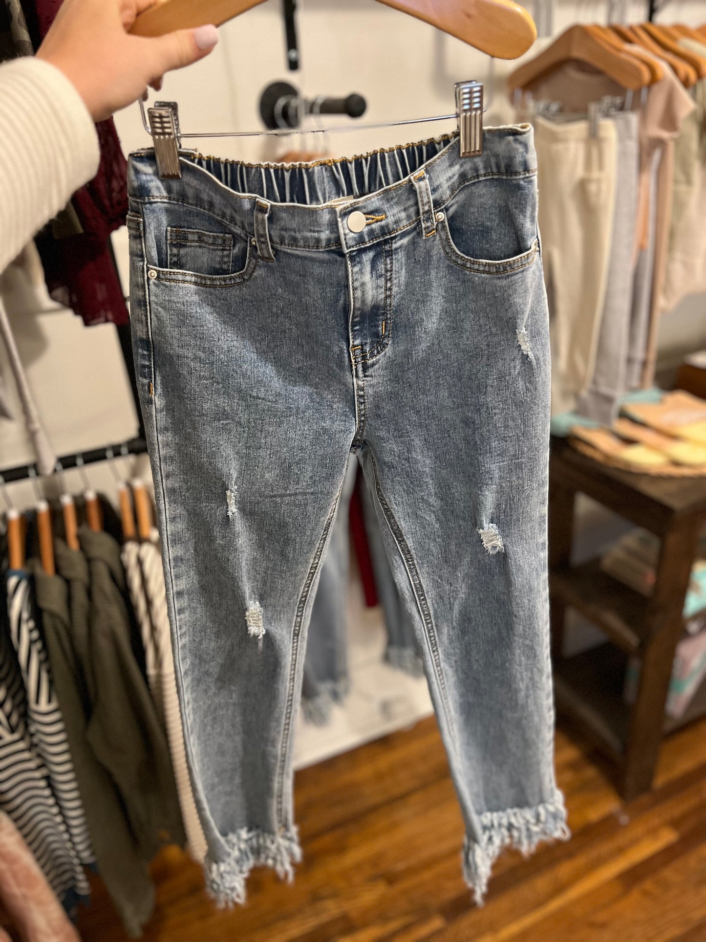 Kids Lily Frayed Hem Jeans