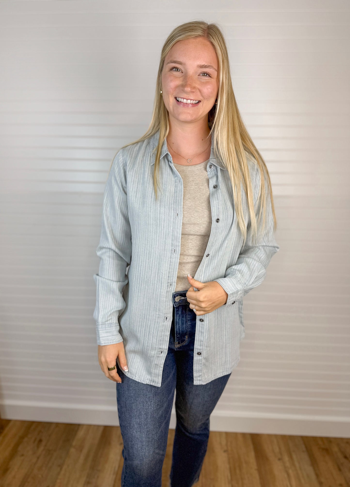 Button Down Shirt - Herringbone