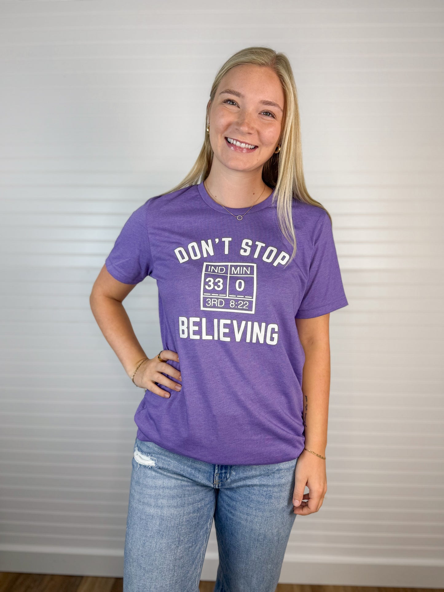 Don't Stop Believing Vikings Tee