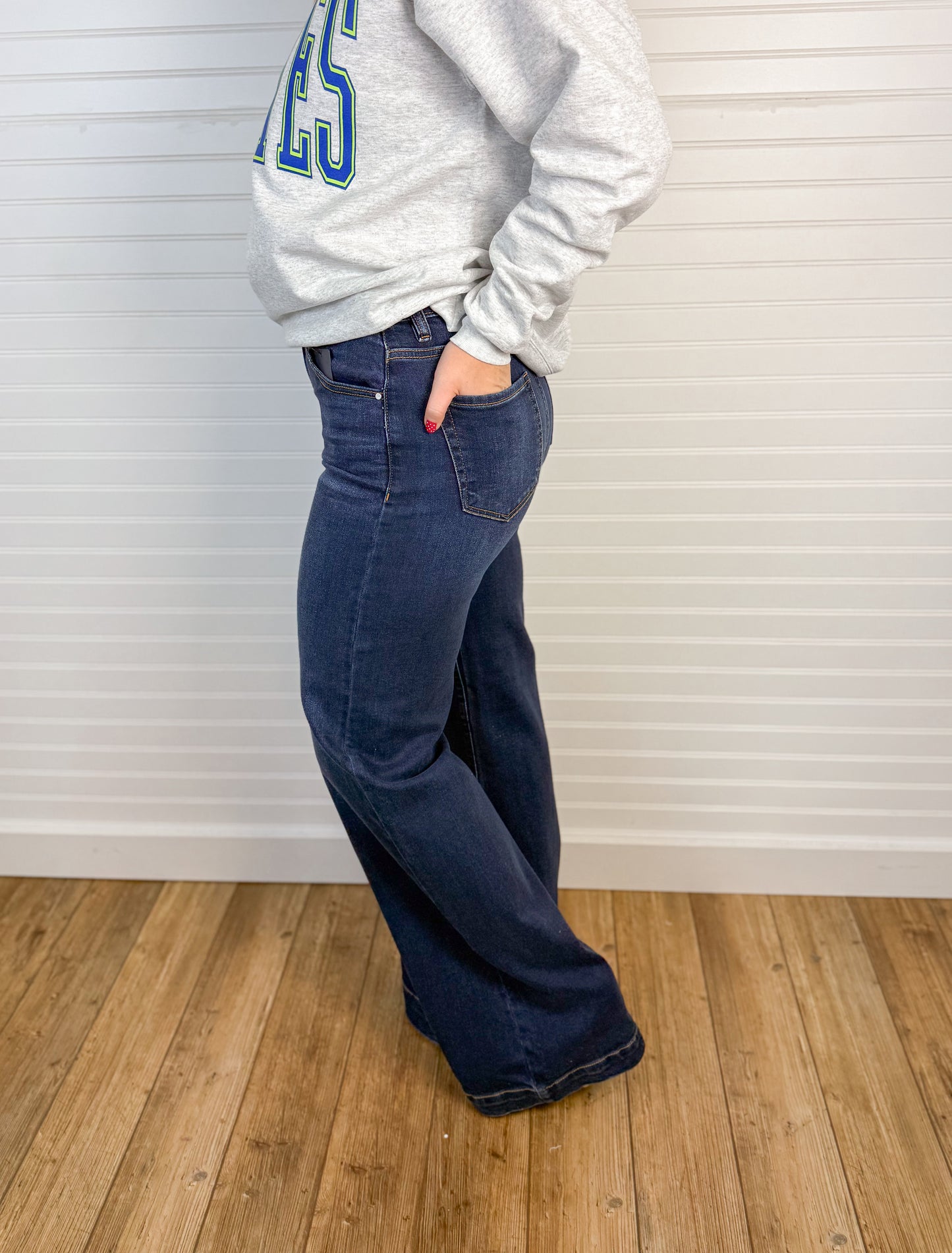 High Rise Wide Leg Denim