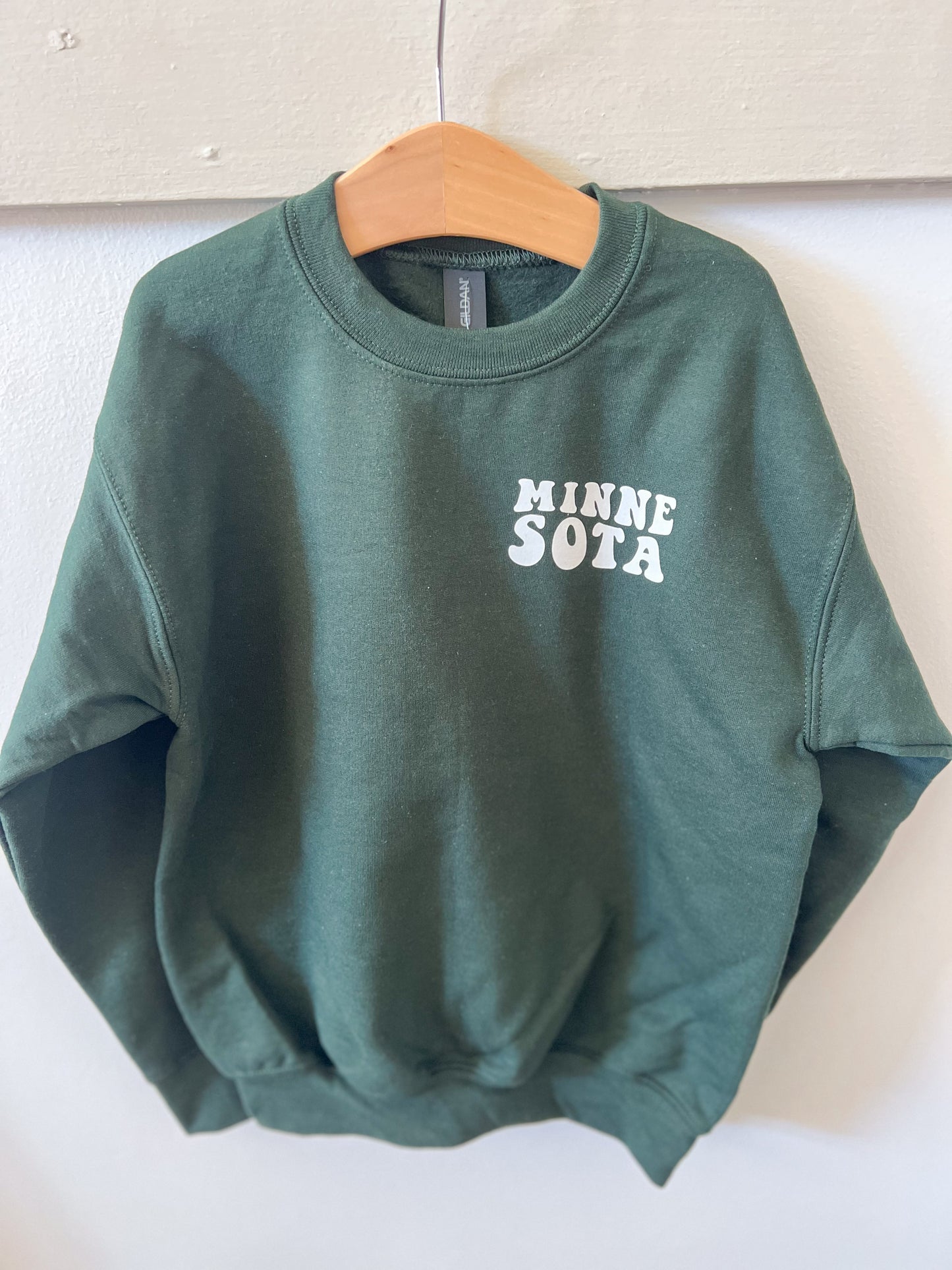 Youth MN Campfire Crewneck - Forest