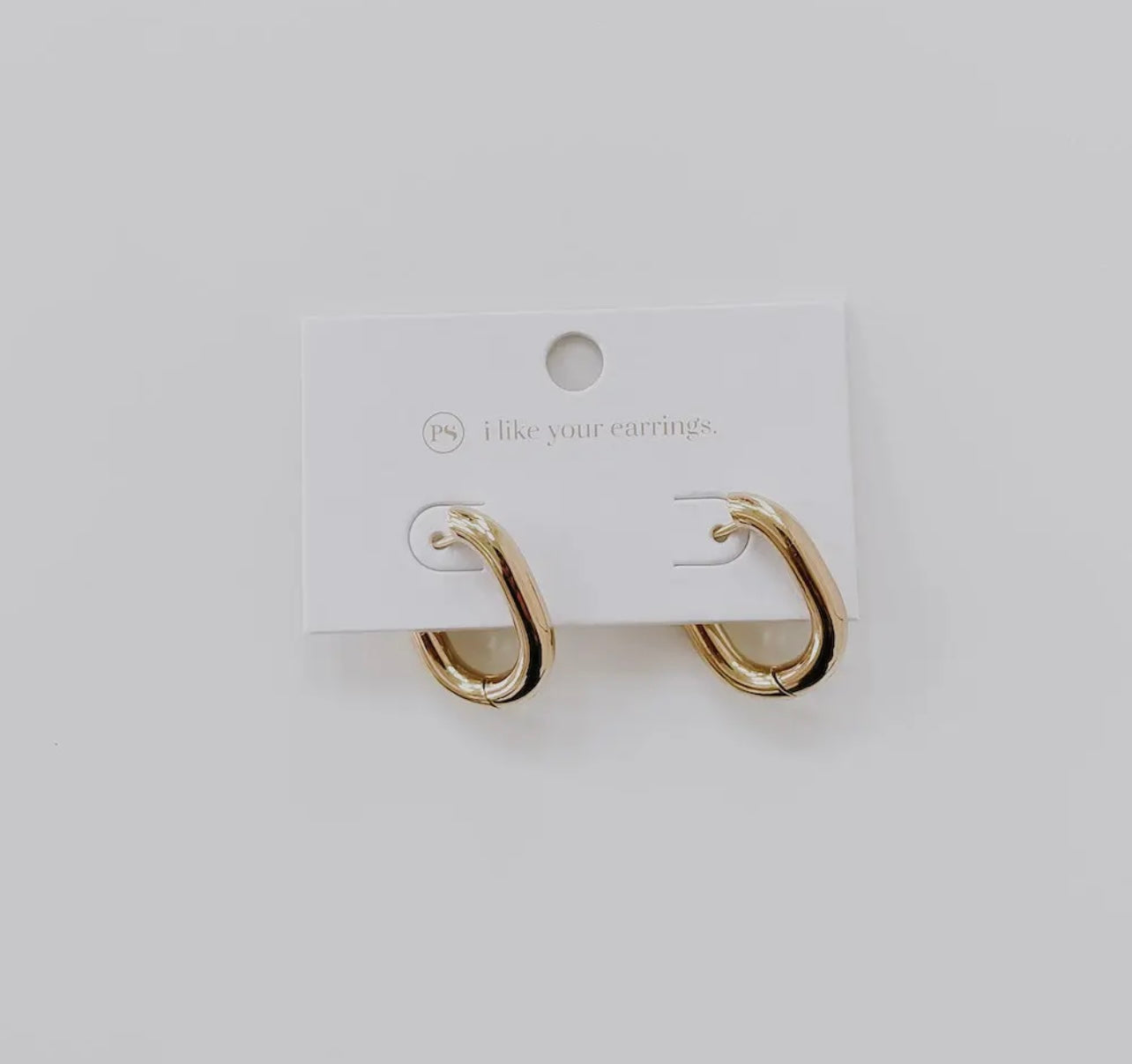 Oval Hoop Earrings - WATERPROOF