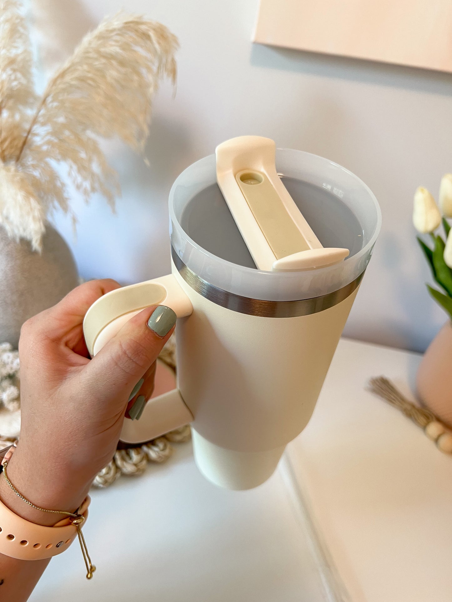 Stainless Steel 40 oz Tumbler - Off-White