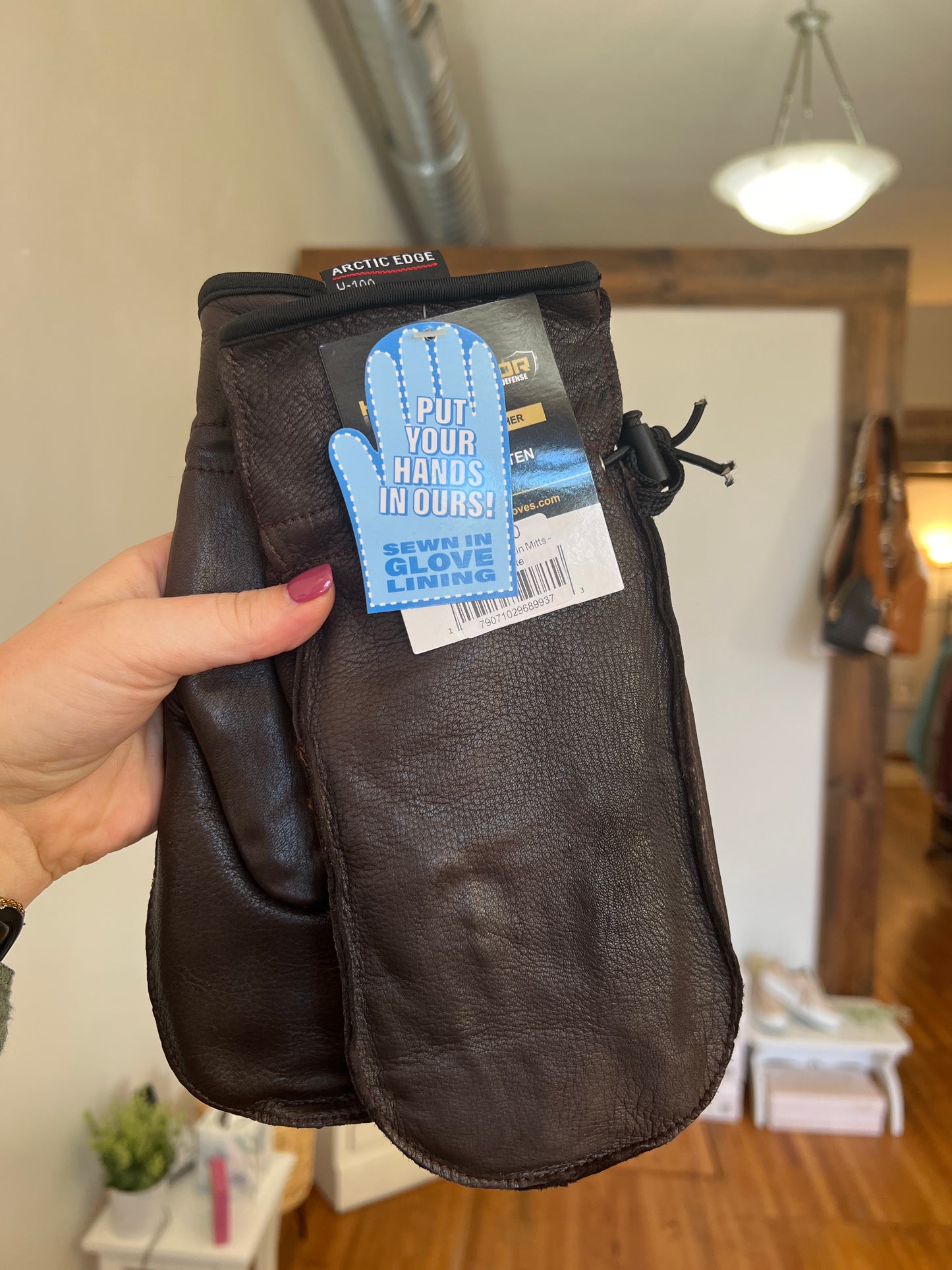 Premium Deerskin Mittens - Chocolate