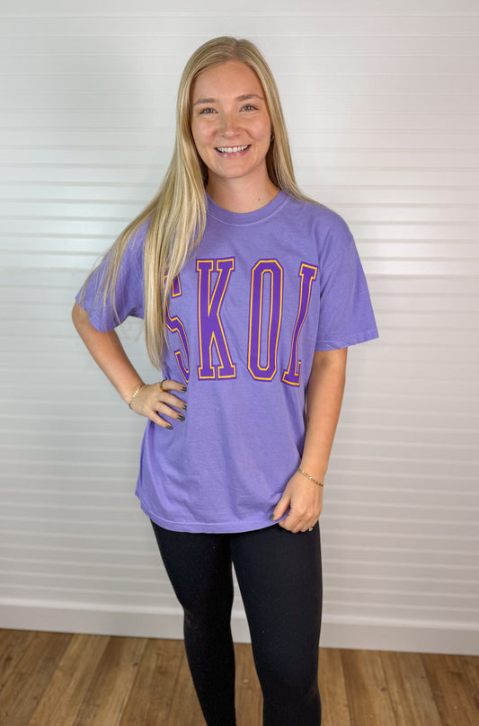 Retro SKOL Graphic Tee - Violet