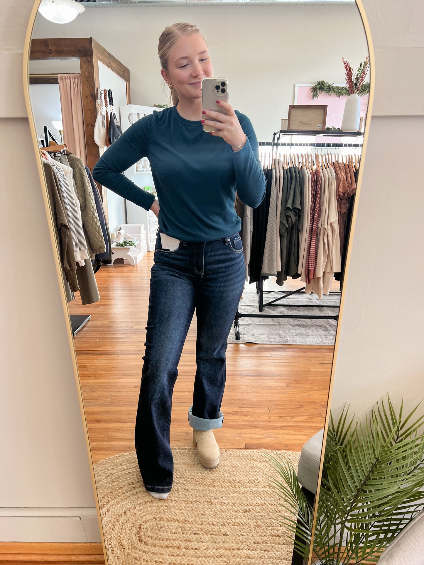 Tummy Control High Rise Flare Denim