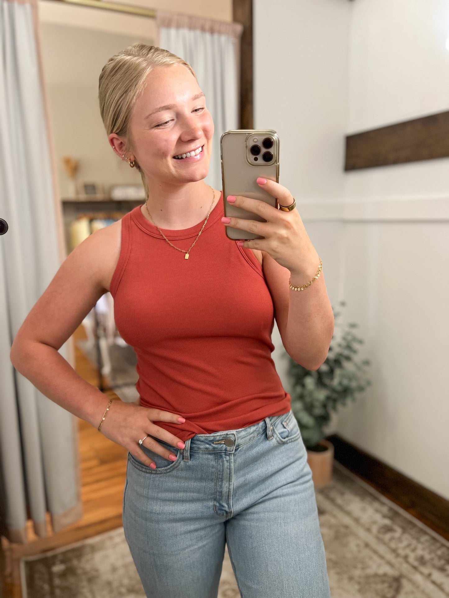 Crewneck Ribbed Knit Tank (5 colors)