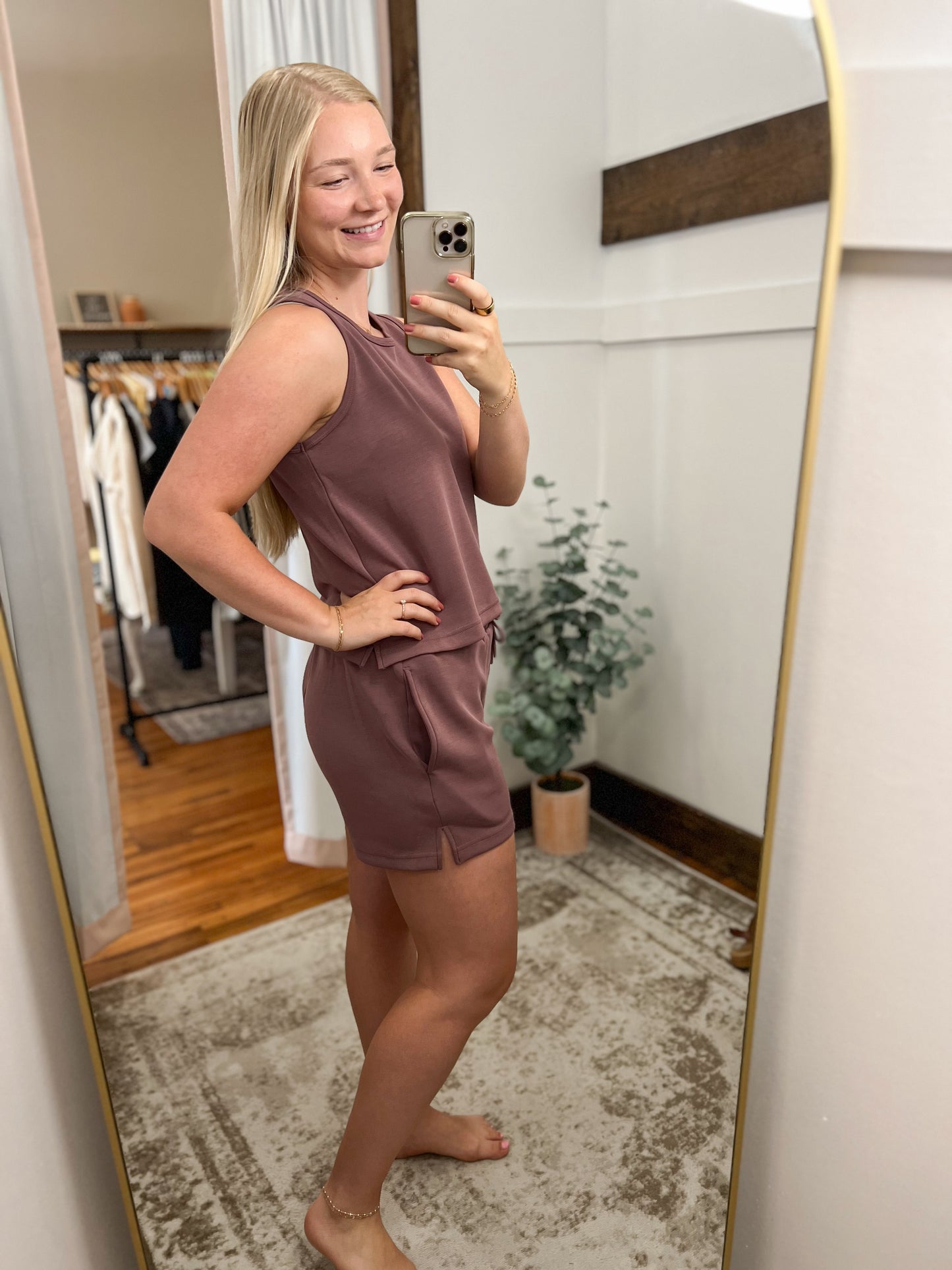 Scuba Shorts/Tank Set - Dusty Mauve