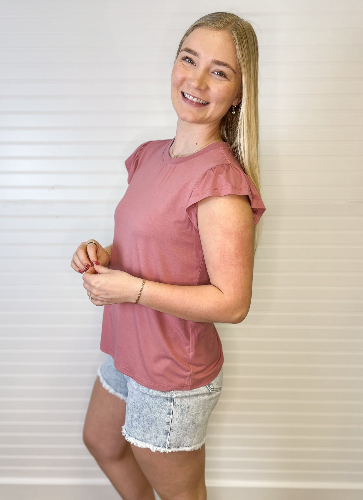 Butter Soft Ruffle Sleeve Top (2 colors)
