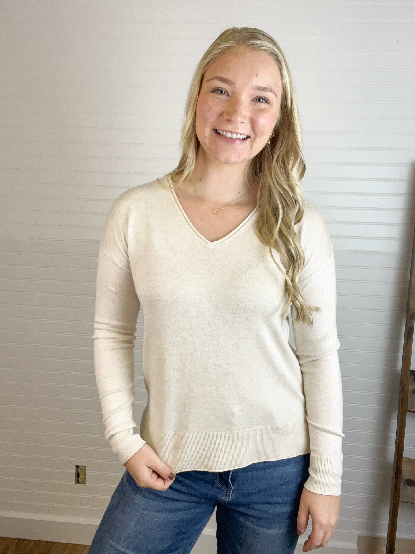 Lightweight V-Neck Sweater (2 colors)