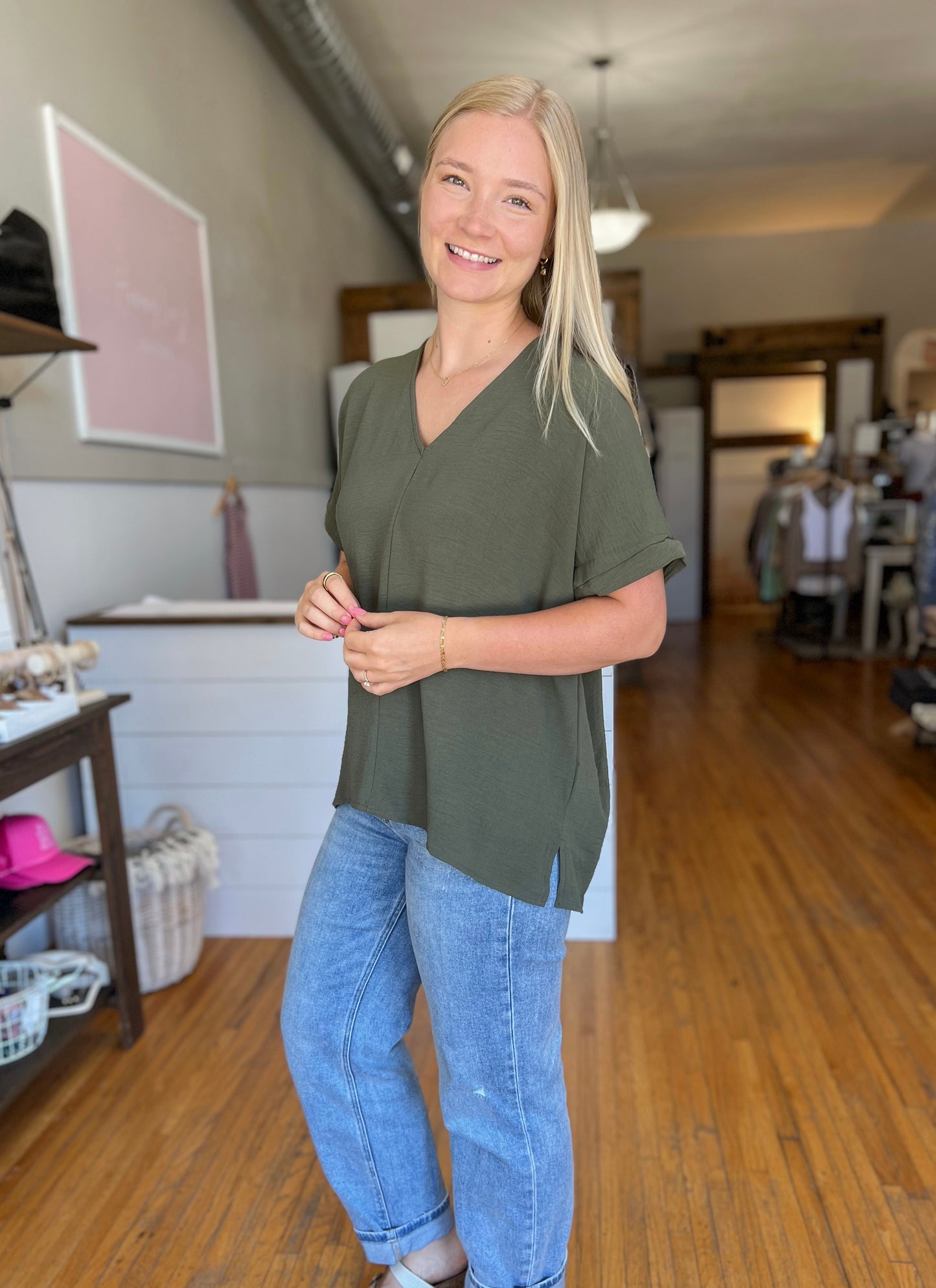 Airflow Dolman Top - Olive