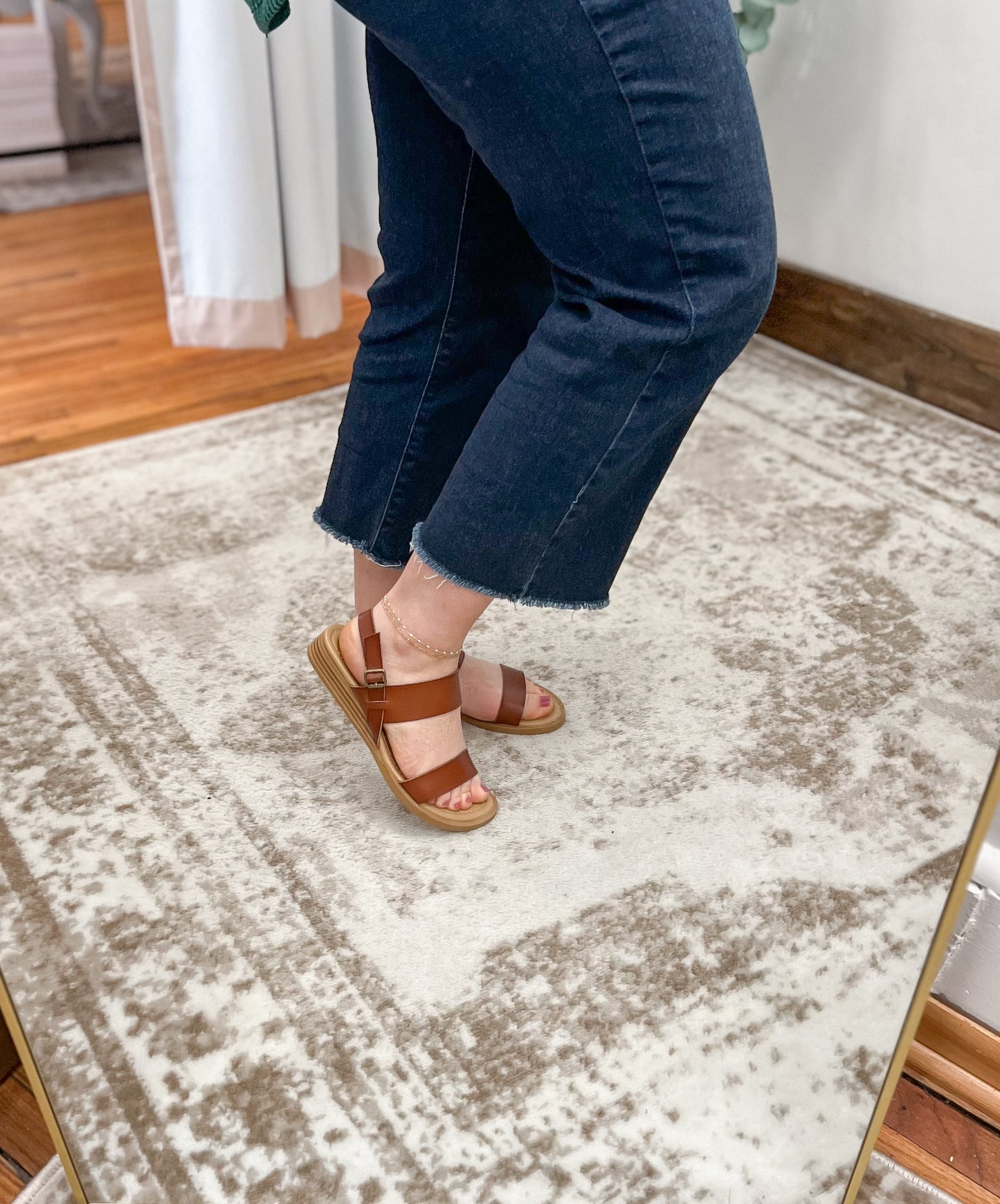 Casual Strap Sandal - Brown