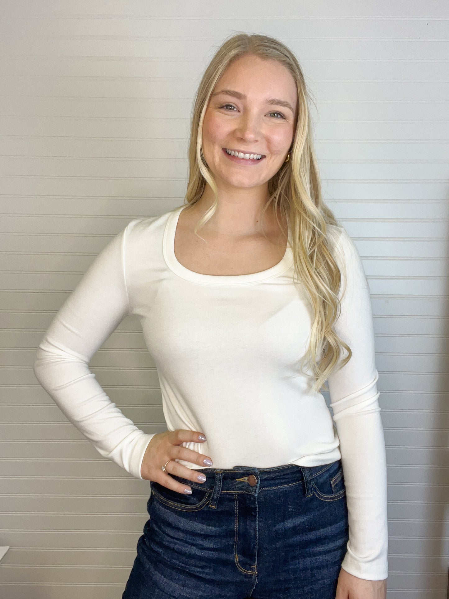 Basic Scoop Long Sleeve (2 colors)