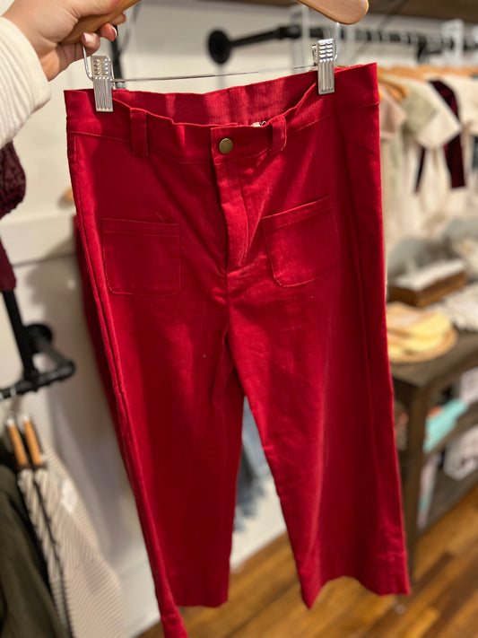 Kids Ziggie Corduroy Wide Leg Pants - Berry