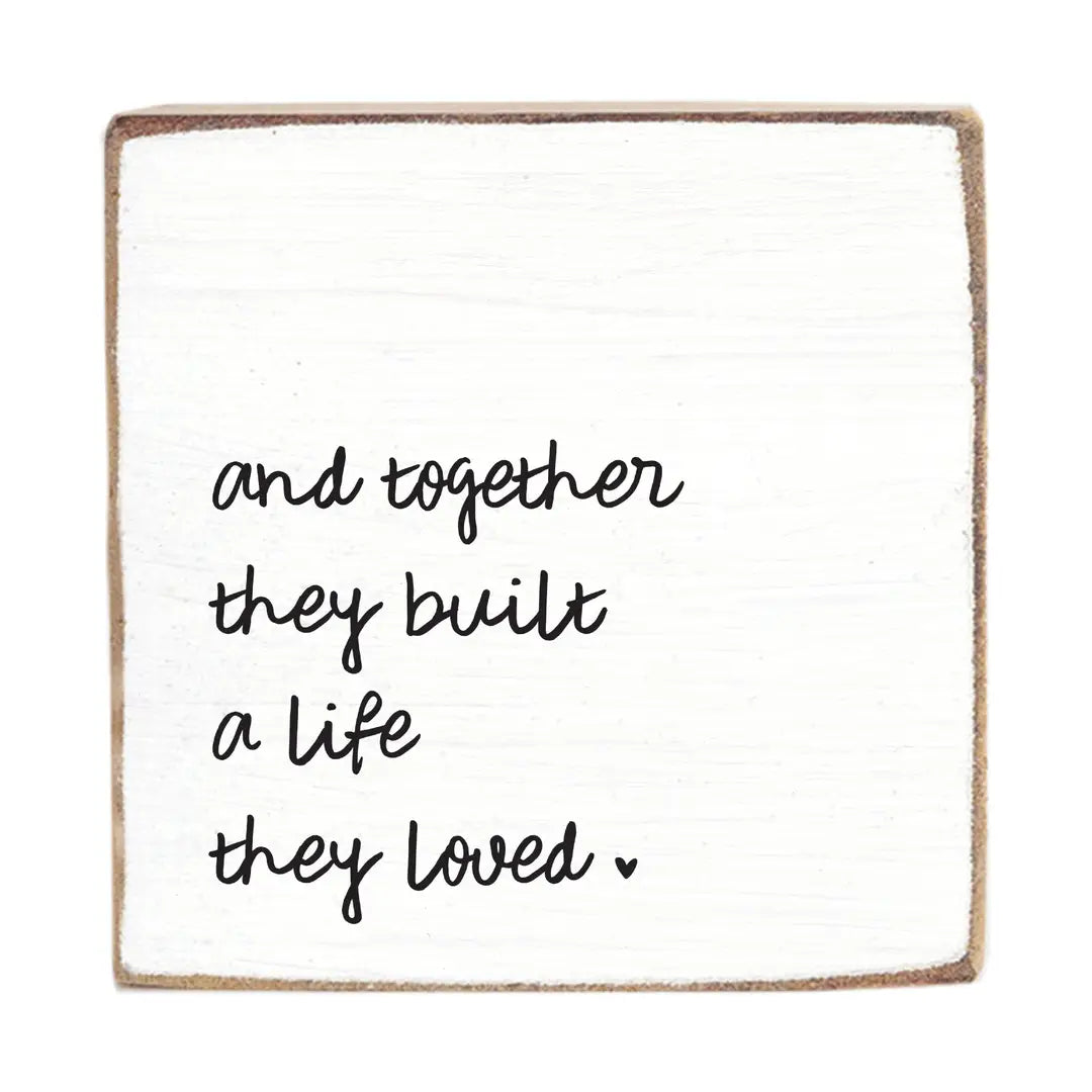 And Together They Built Wood Decor Block