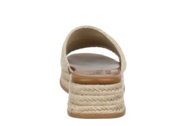 Natural Slip On Wedge Sandals