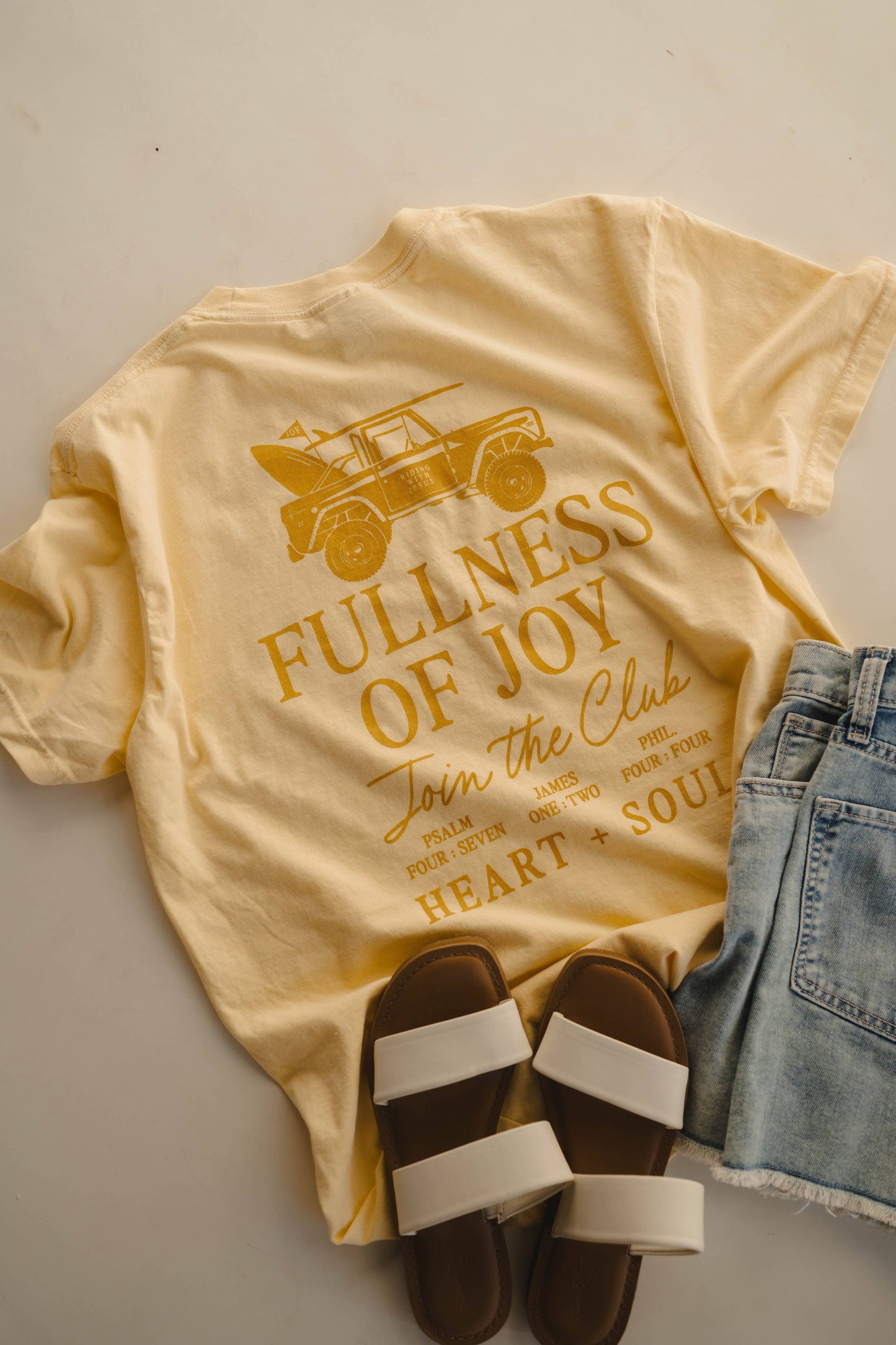 Choose Joy Christian Graphic Tee - Yellow