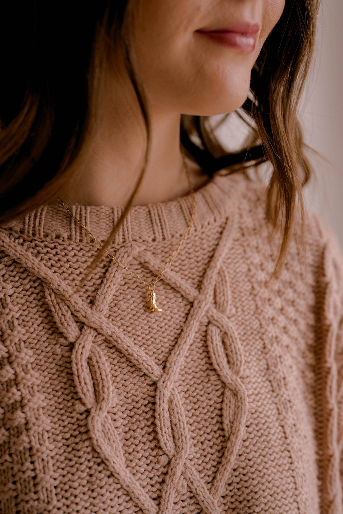 Walk By Faith Charm Necklace - 14k Water Resistant