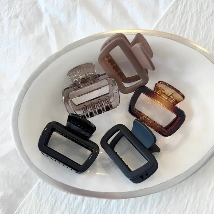 Matte Rectangle Claw Clip (5 colors)
