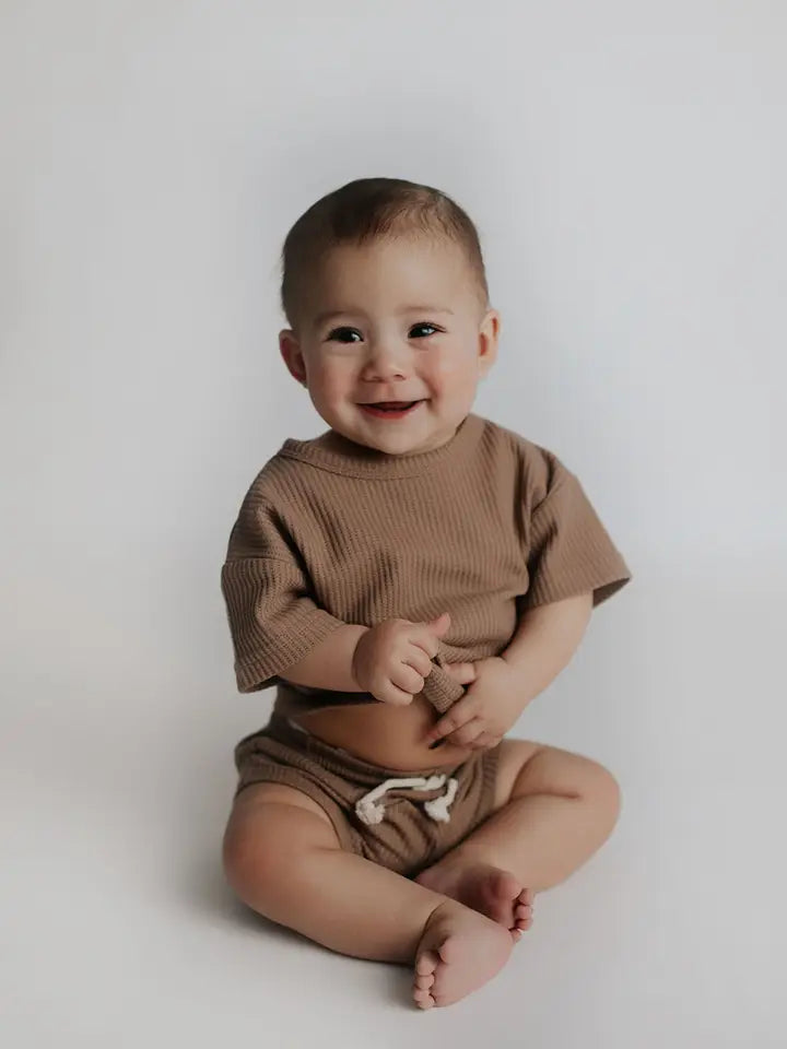 Baby/Toddler Waffle Top & Bottom Set (2 colors)